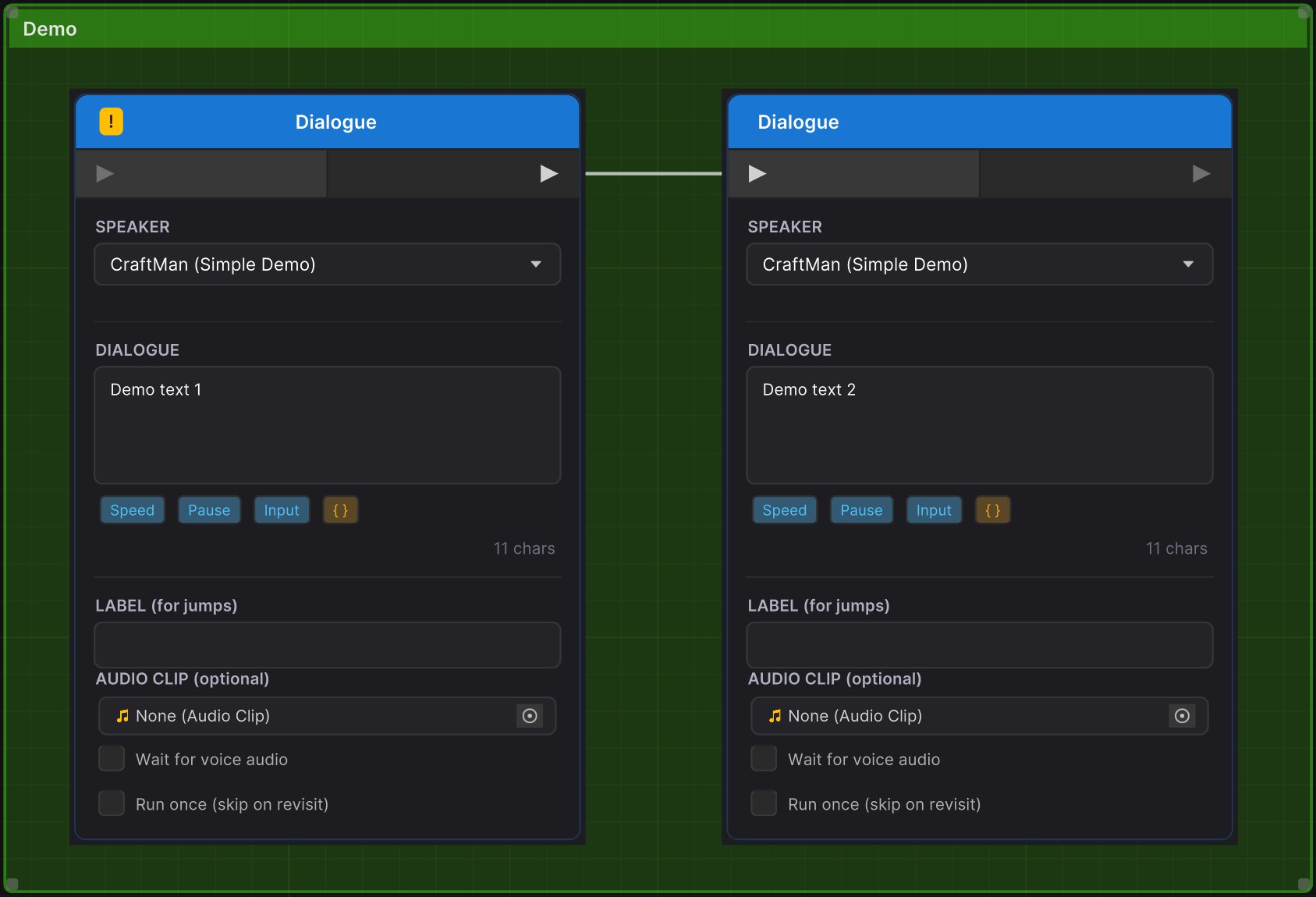 Comment boxes grouping related nodes
